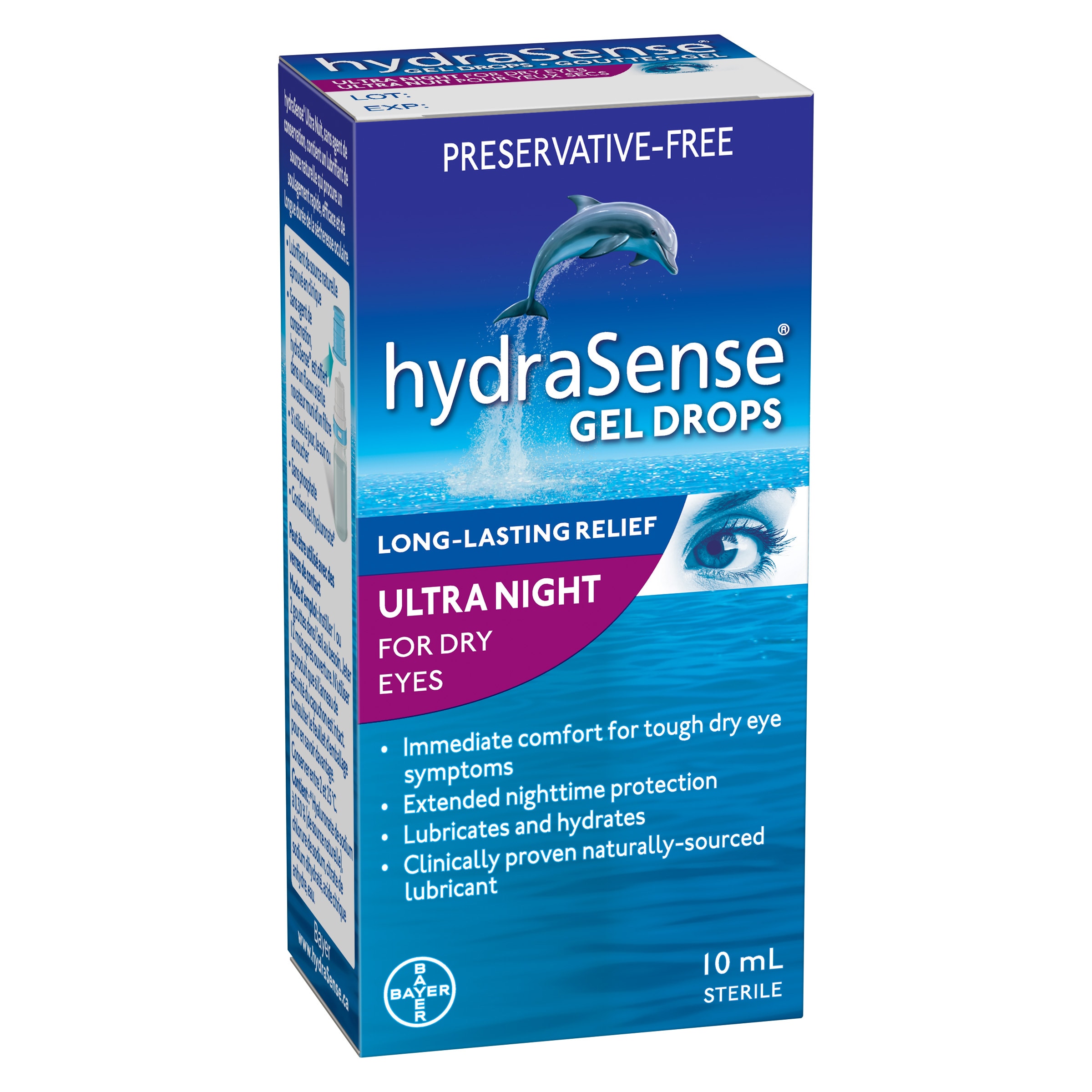 Ultra Night Dry Eye Gel Drops hydraSense® Canada